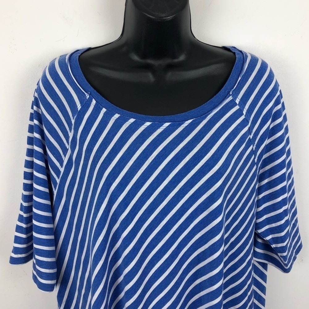 Calvin Klein Performance Shirt Plus Size Soft 1X Asymmetrical Hem Short Sleeve